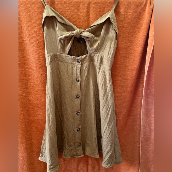 Women's Boho Twist Front Cami A Line Mini Dress Size: M - Picture 5 of 8